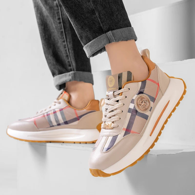 Summer New Anti-slip Wear-resistant Thick Bottom Increase Outdoor Comfort Couples Leisure Fashion Trend All Match Sneakers