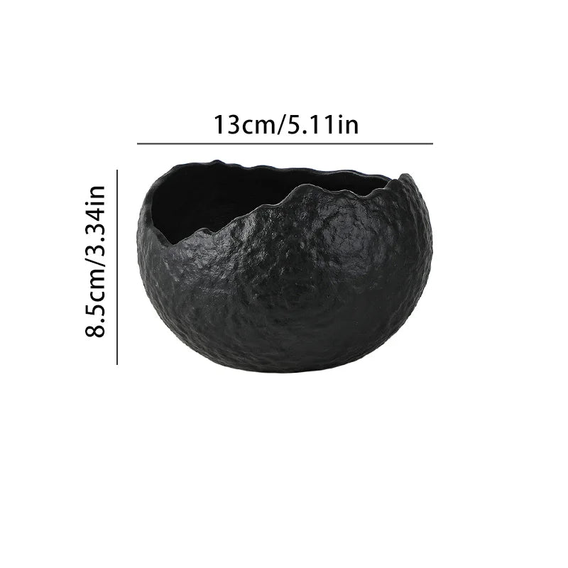 1Pc Asymmetrical Eggshell Bowl, High-End Dessert Bowl, Ceramic Tableware, Yogurt Bowl, Exquisite Creative Cold Dish Bowl, Salad Bowl for Home Decoration, Home Daily Use, Breakfast Oatmeal Bowl, Light Salad Bowl, Gift Giving