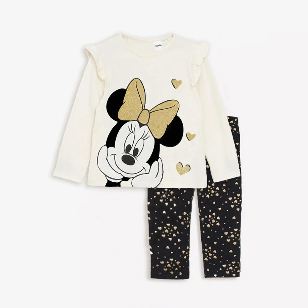 2Pcs Baby Girl Clothes Set For 0-4Y Minnie Casual Girls Sweatshirts + Leggings Spring Autumn Toddler Baby Girl Outfits