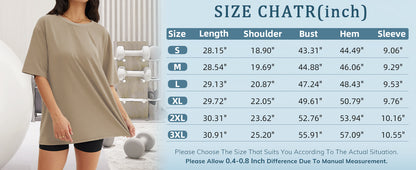 Womens Oversized T Shirts Loose Fit Crewneck Short Sleeve Tops Summer Casual Blouse Y2K 2025 Basic Tee Beach