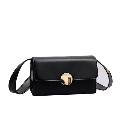 Wide shoulder strap small square bag handbag