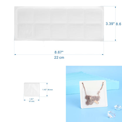 50pcs Opp Self-adhesive Plastic Bag Earrings Display Necklaces Cards For Jewelry Making Cardboard Paper DIY Packages Supply