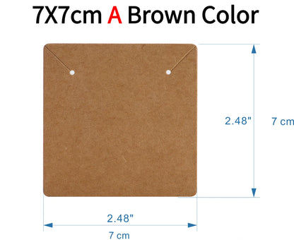50pcs Opp Self-adhesive Plastic Bag Earrings Display Necklaces Cards For Jewelry Making Cardboard Paper DIY Packages Supply