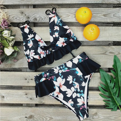 2024 Sexy Brazilian Bikinis Women Swimsuit Padded Swimwear Halter Bikini Set Push Up Beach Wear Bathing Suit Swimming Maillot