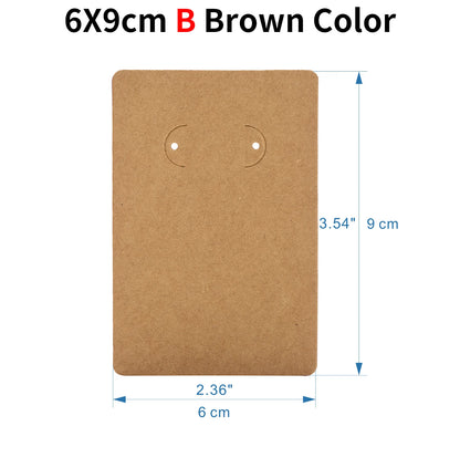 50pcs Opp Self-adhesive Plastic Bag Earrings Display Necklaces Cards For Jewelry Making Cardboard Paper DIY Packages Supply