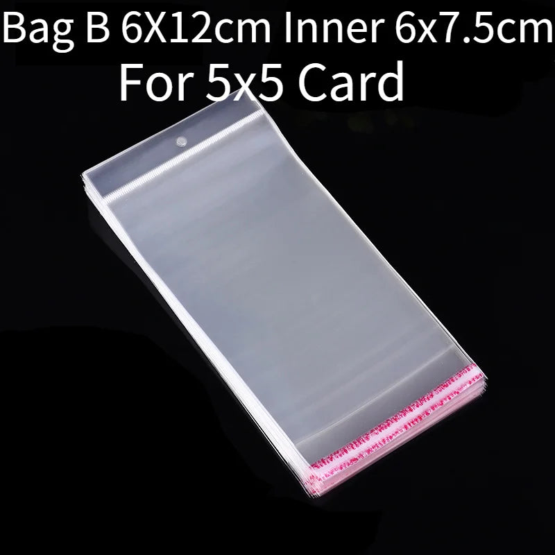 50pcs Opp Self-adhesive Plastic Bag Earrings Display Necklaces Cards For Jewelry Making Cardboard Paper DIY Packages Supply
