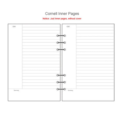 A5 A6 Loose Leaf Notebook Refill Spiral Binder Inner Page Diary Weekly Monthly Planner To Do List Line Dot Grid Inside Paper
