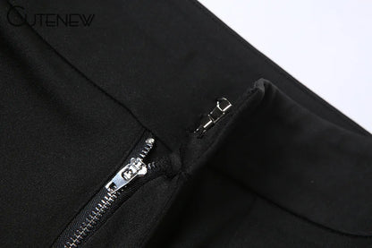 Cutenew Sexy Mesh Patchwork One Shoulder Playsuits Women Elegant Solid Skinny Flare Pants Jumpsuit Fashion Lady Party Streetwear