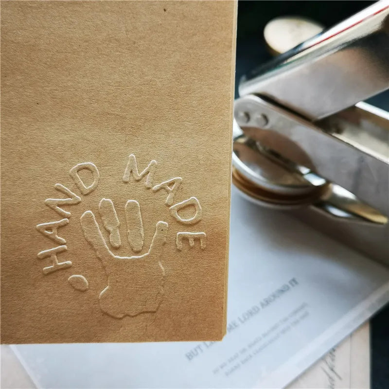Thank you Embosser Stamp /Embosser Seal thank you  handmade logo steel embossing stamp one full set merry christmas embossed