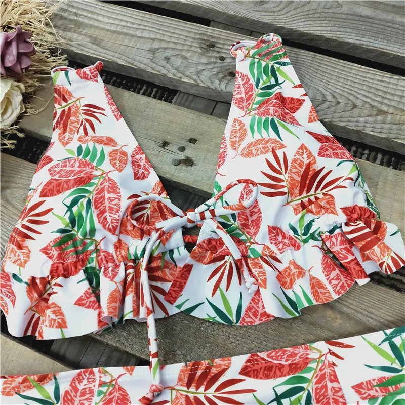 2024 Sexy Brazilian Bikinis Women Swimsuit Padded Swimwear Halter Bikini Set Push Up Beach Wear Bathing Suit Swimming Maillot