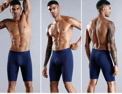 3pcs Long Boxers For Man Underware Lots Mens Underpants Cotton Men's Panties Family Boxershorts Boxer Sexy Male Shorts Calecon