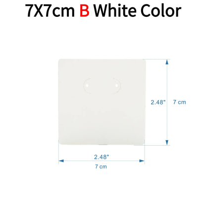 50pcs Opp Self-adhesive Plastic Bag Earrings Display Necklaces Cards For Jewelry Making Cardboard Paper DIY Packages Supply