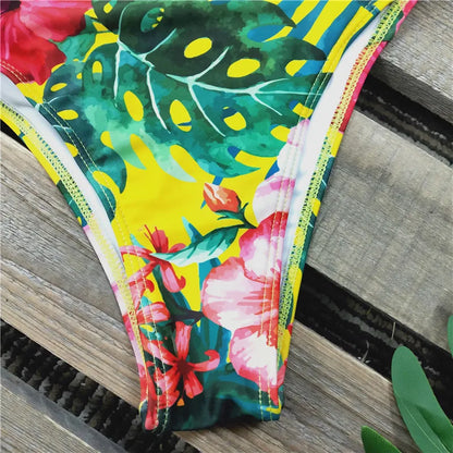 2024 Sexy Brazilian Bikinis Women Swimsuit Padded Swimwear Halter Bikini Set Push Up Beach Wear Bathing Suit Swimming Maillot