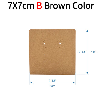 50pcs Opp Self-adhesive Plastic Bag Earrings Display Necklaces Cards For Jewelry Making Cardboard Paper DIY Packages Supply