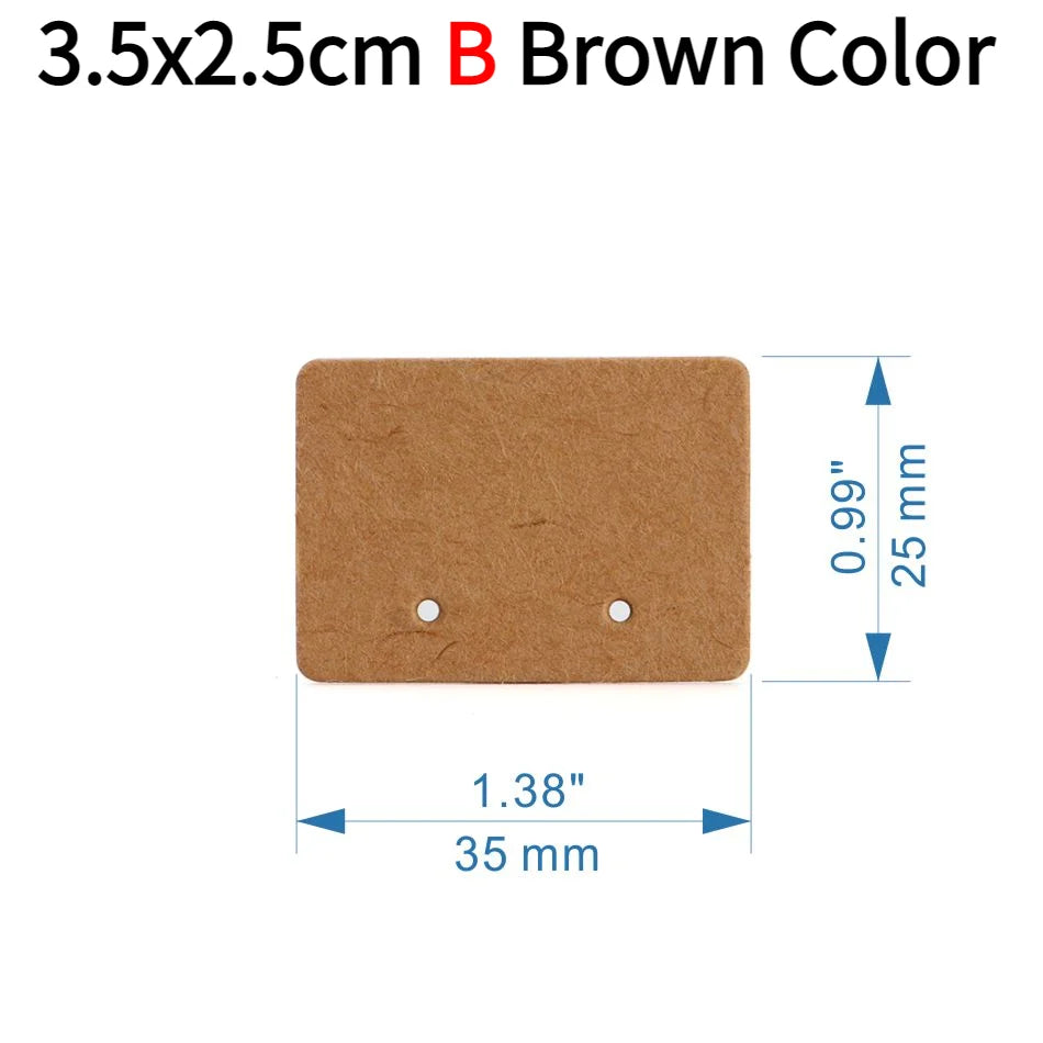 50pcs Opp Self-adhesive Plastic Bag Earrings Display Necklaces Cards For Jewelry Making Cardboard Paper DIY Packages Supply