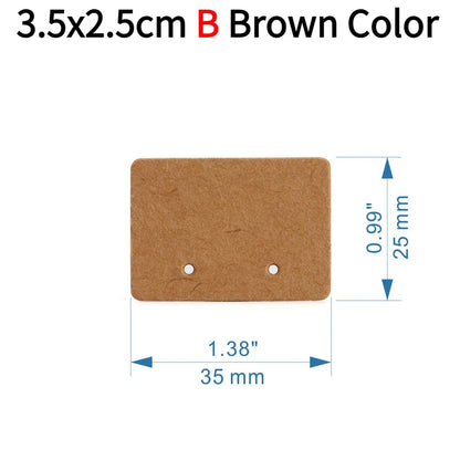 50pcs Opp Self-adhesive Plastic Bag Earrings Display Necklaces Cards For Jewelry Making Cardboard Paper DIY Packages Supply