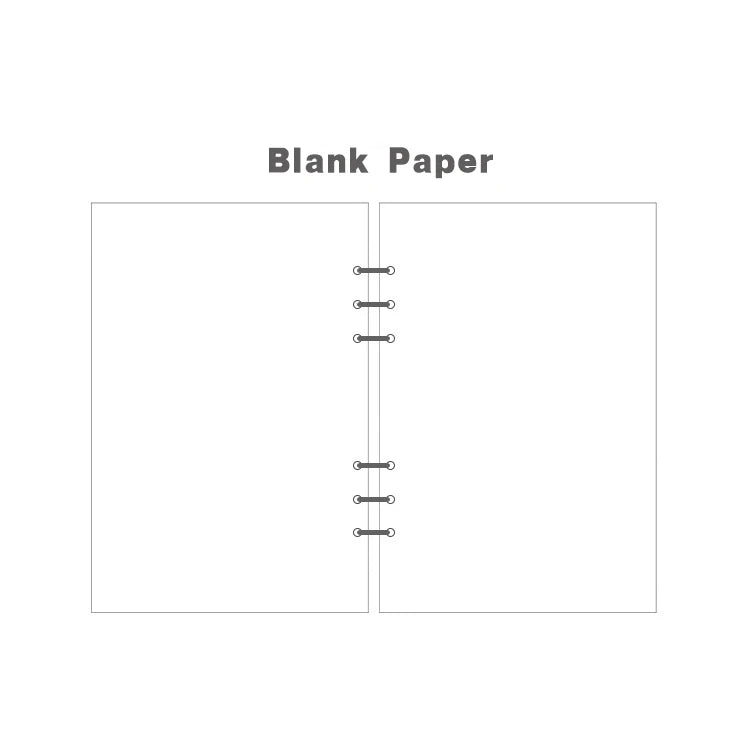A5 A6 Loose Leaf Notebook Refill Spiral Binder Inner Page Diary Weekly Monthly Planner To Do List Line Dot Grid Inside Paper