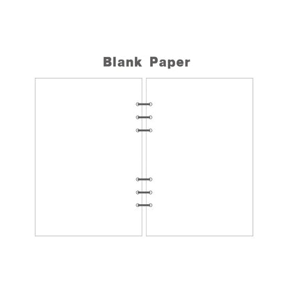 A5 A6 Loose Leaf Notebook Refill Spiral Binder Inner Page Diary Weekly Monthly Planner To Do List Line Dot Grid Inside Paper