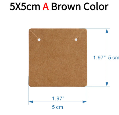 50pcs Opp Self-adhesive Plastic Bag Earrings Display Necklaces Cards For Jewelry Making Cardboard Paper DIY Packages Supply