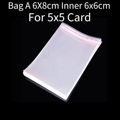 50pcs Opp Self-adhesive Plastic Bag Earrings Display Necklaces Cards For Jewelry Making Cardboard Paper DIY Packages Supply