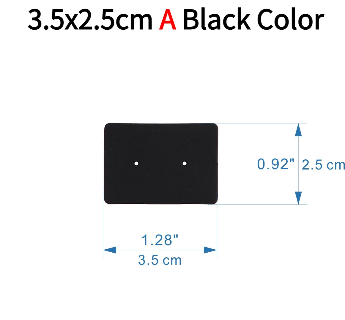 50pcs Opp Self-adhesive Plastic Bag Earrings Display Necklaces Cards For Jewelry Making Cardboard Paper DIY Packages Supply