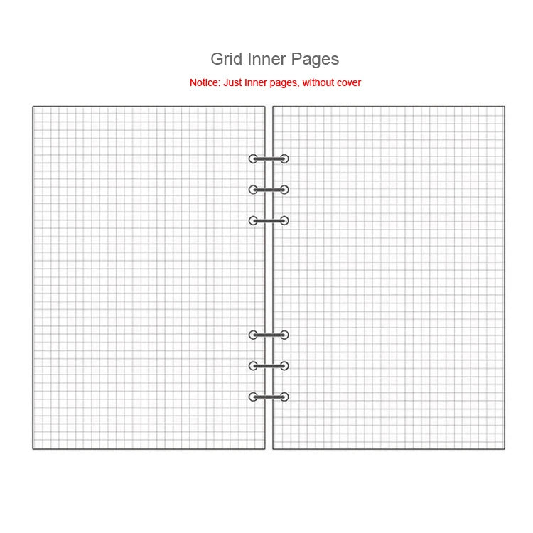 A5 A6 Loose Leaf Notebook Refill Spiral Binder Inner Page Diary Weekly Monthly Planner To Do List Line Dot Grid Inside Paper