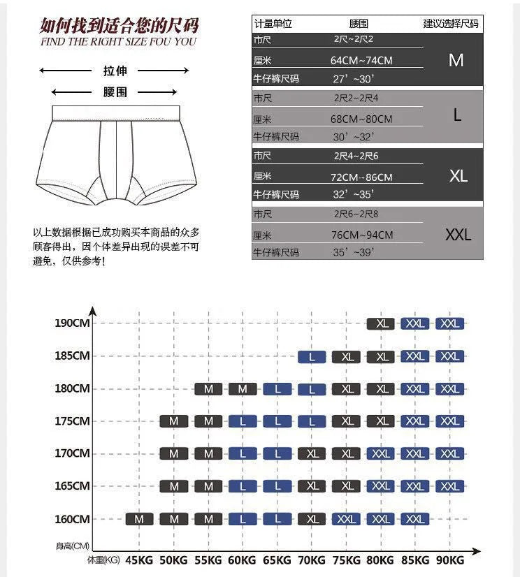 Wide brim candy color men's underwear four corner boxer underwear breathable elastic fiber