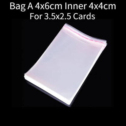 50pcs Opp Self-adhesive Plastic Bag Earrings Display Necklaces Cards For Jewelry Making Cardboard Paper DIY Packages Supply