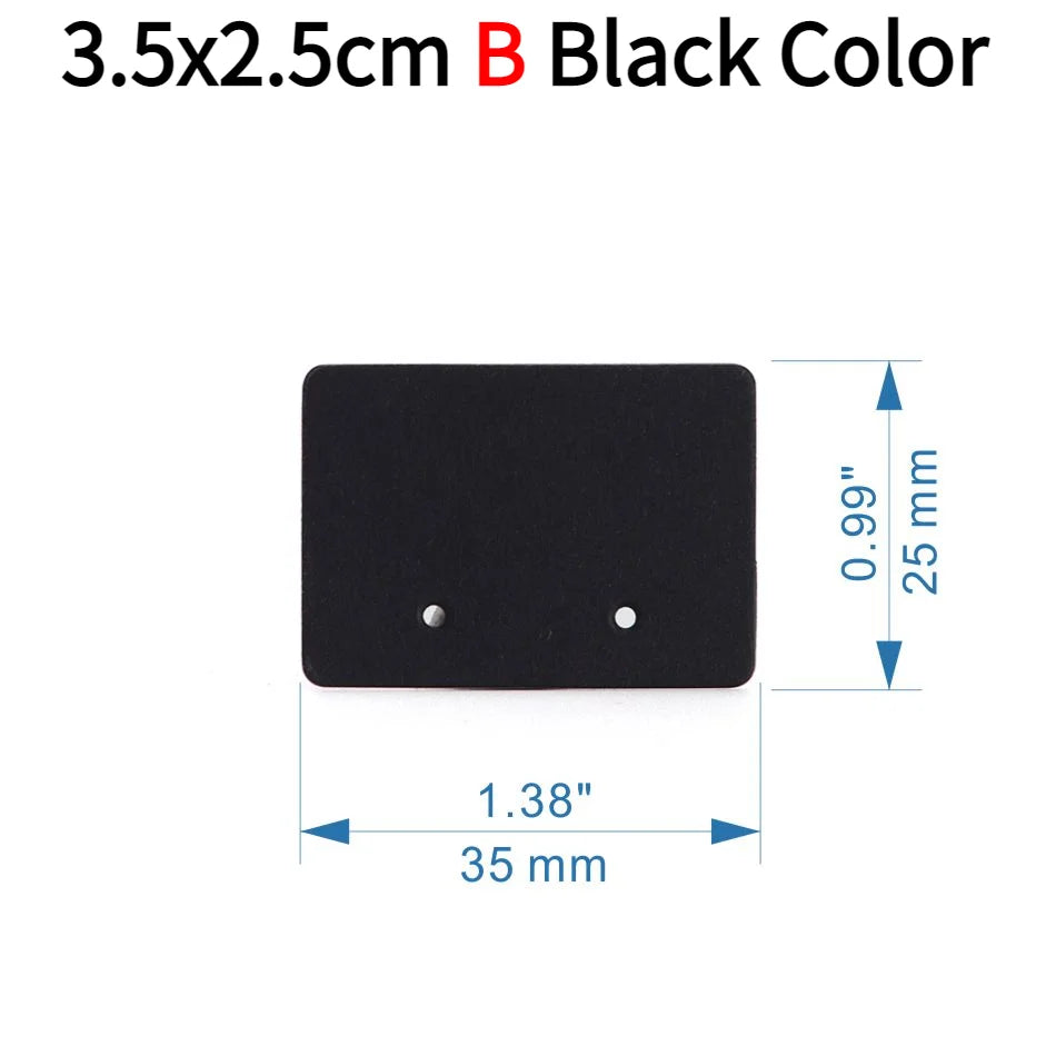 50pcs Opp Self-adhesive Plastic Bag Earrings Display Necklaces Cards For Jewelry Making Cardboard Paper DIY Packages Supply