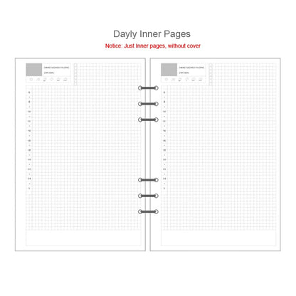 A5 A6 Loose Leaf Notebook Refill Spiral Binder Inner Page Diary Weekly Monthly Planner To Do List Line Dot Grid Inside Paper