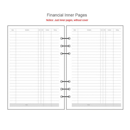 A5 A6 Loose Leaf Notebook Refill Spiral Binder Inner Page Diary Weekly Monthly Planner To Do List Line Dot Grid Inside Paper