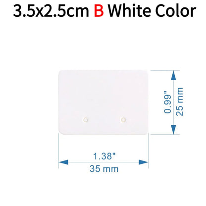 50pcs Opp Self-adhesive Plastic Bag Earrings Display Necklaces Cards For Jewelry Making Cardboard Paper DIY Packages Supply