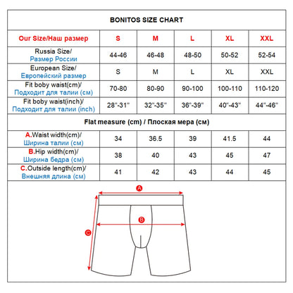 BONITOS Long Boxer Shorts Panties Man Underwear Men Boxer Men Underwear Natural Cotton Comfortable Soft Top Brand High Quality