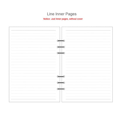 A5 A6 Loose Leaf Notebook Refill Spiral Binder Inner Page Diary Weekly Monthly Planner To Do List Line Dot Grid Inside Paper