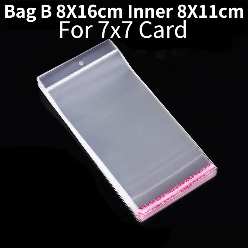 50pcs Opp Self-adhesive Plastic Bag Earrings Display Necklaces Cards For Jewelry Making Cardboard Paper DIY Packages Supply