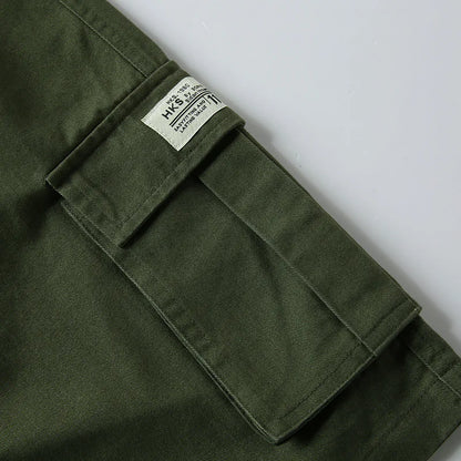 Summer Men's Outdoor Camouflage Cargo Shorts Pocket Cotton Casual Half Pants Mid Waist Drawstring Loose Shorts Bib Overalls 7XL