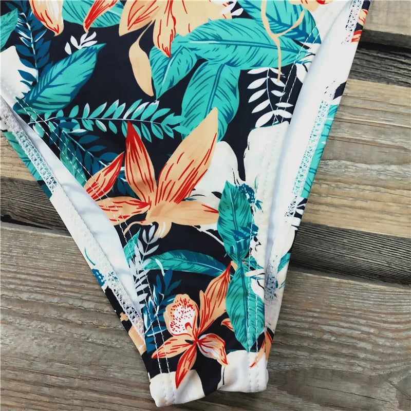 2024 Sexy Brazilian Bikinis Women Swimsuit Padded Swimwear Halter Bikini Set Push Up Beach Wear Bathing Suit Swimming Maillot