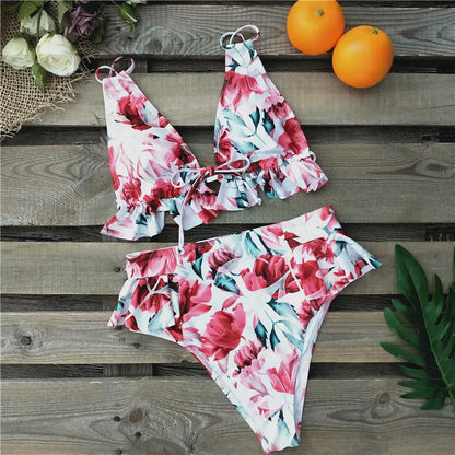 2024 Sexy Brazilian Bikinis Women Swimsuit Padded Swimwear Halter Bikini Set Push Up Beach Wear Bathing Suit Swimming Maillot