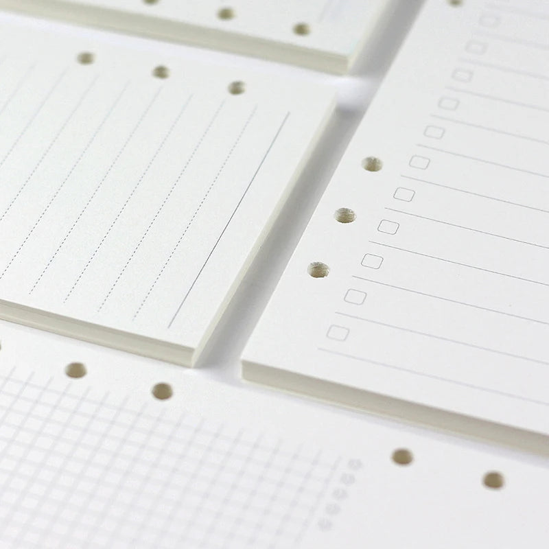 A5 A6 Loose Leaf Notebook Refill Spiral Binder Inner Page Diary Weekly Monthly Planner To Do List Line Dot Grid Inside Paper
