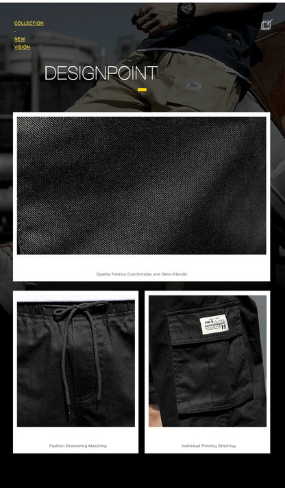 Summer Men's Outdoor Camouflage Cargo Shorts Pocket Cotton Casual Half Pants Mid Waist Drawstring Loose Shorts Bib Overalls 7XL