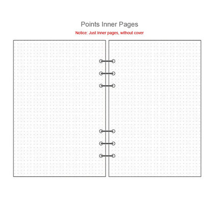 A5 A6 Loose Leaf Notebook Refill Spiral Binder Inner Page Diary Weekly Monthly Planner To Do List Line Dot Grid Inside Paper