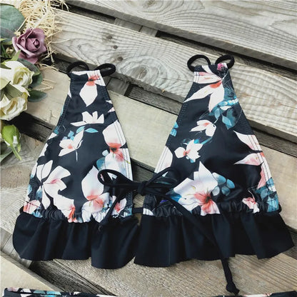 2024 Sexy Brazilian Bikinis Women Swimsuit Padded Swimwear Halter Bikini Set Push Up Beach Wear Bathing Suit Swimming Maillot