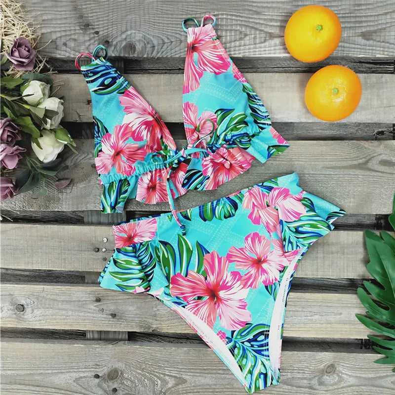 2024 Sexy Brazilian Bikinis Women Swimsuit Padded Swimwear Halter Bikini Set Push Up Beach Wear Bathing Suit Swimming Maillot
