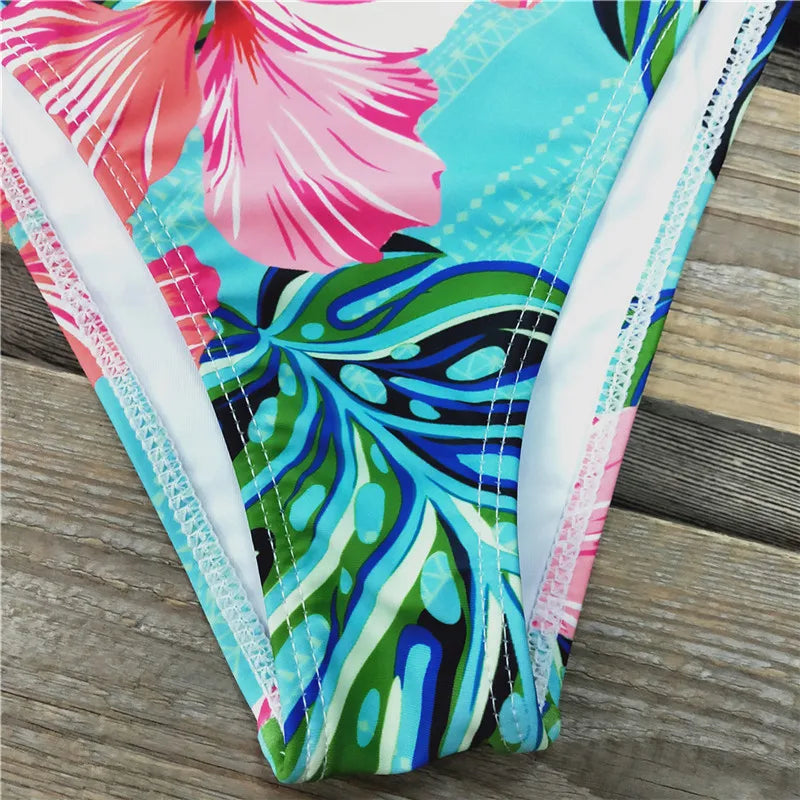 2024 Sexy Brazilian Bikinis Women Swimsuit Padded Swimwear Halter Bikini Set Push Up Beach Wear Bathing Suit Swimming Maillot