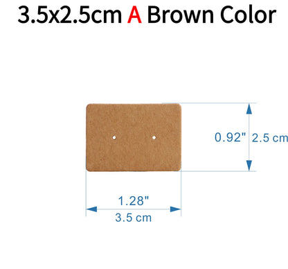 50pcs Opp Self-adhesive Plastic Bag Earrings Display Necklaces Cards For Jewelry Making Cardboard Paper DIY Packages Supply