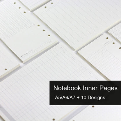 A5 A6 Loose Leaf Notebook Refill Spiral Binder Inner Page Diary Weekly Monthly Planner To Do List Line Dot Grid Inside Paper