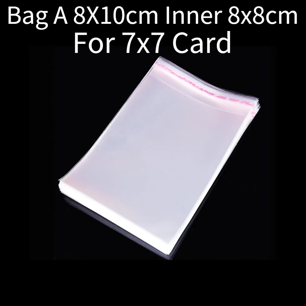 50pcs Opp Self-adhesive Plastic Bag Earrings Display Necklaces Cards For Jewelry Making Cardboard Paper DIY Packages Supply