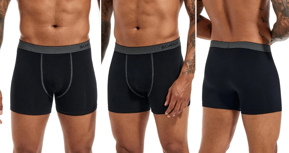 4pcs Boxers Men's Panties Underpants Man Boxer Underwear Cotton for Male Underpants Man Cotton Large Size Lot Soft