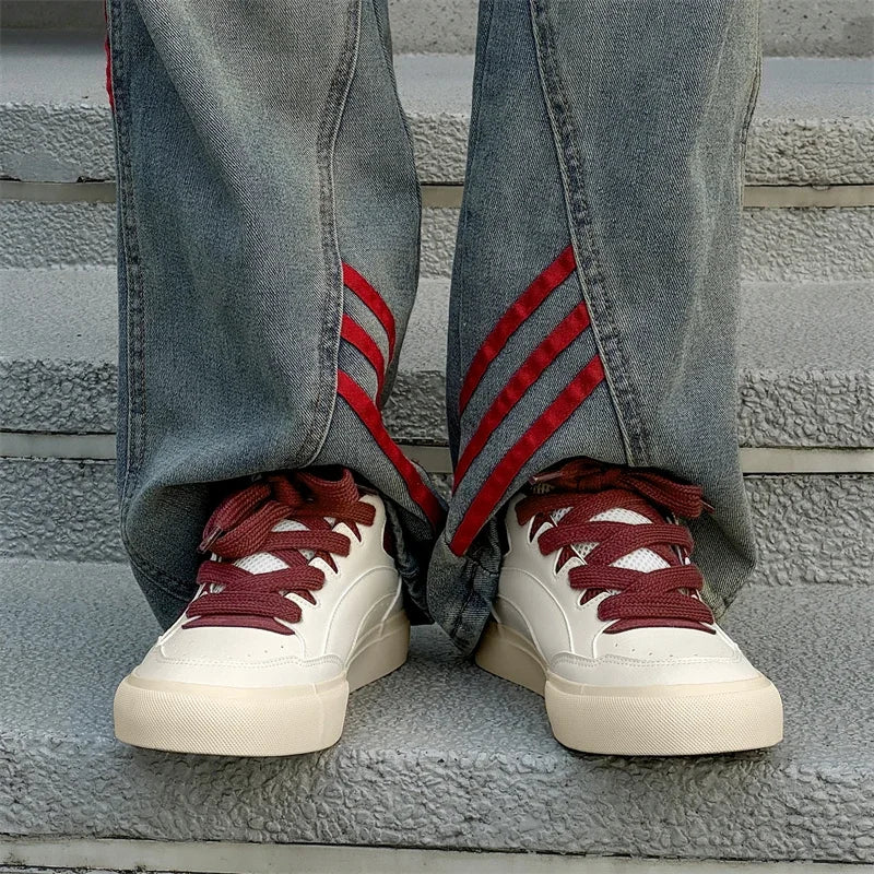 2025 Chunky Sneakers  Autumn Fashion Low Top Lace Up Running Shoes Comfortable Flat Casual Walking Shoes Tenis Masculino