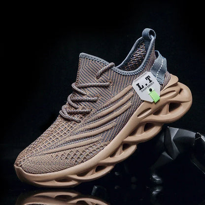 YRZL Casual Sneakers Men's Runing Shoes Outdoor Big Size Lightweight Breathable Mesh Increase Comfortable Sports Shoes for Men